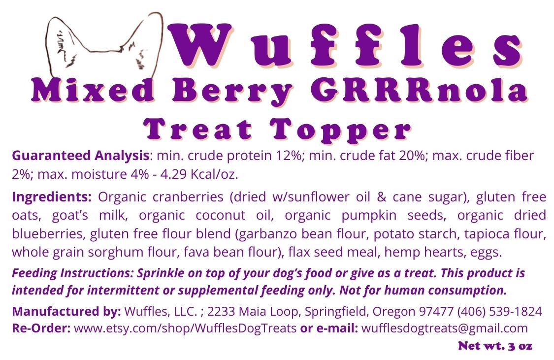 Mixed Berry GRRRNola Treat Topper